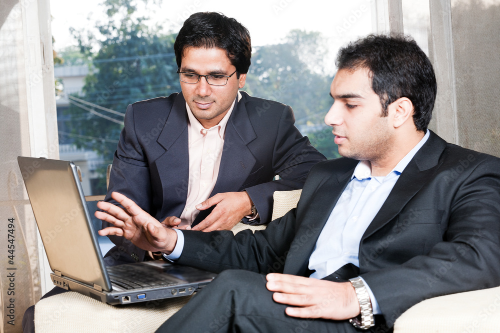 Wall mural two Indian businessmen in meeting