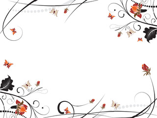 abstract autumn floral background
