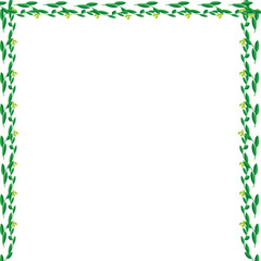 Leaf of frame on white background