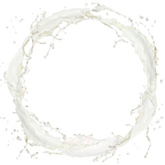 Milk splash isolated on white
