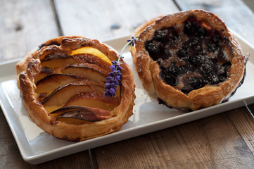 Küchlein mit Obst