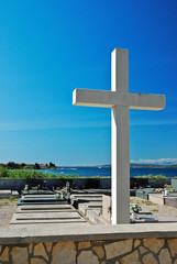 Kreuz Friedhof Küste Kroatien