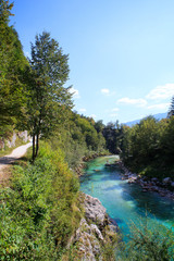 Fototapeta na wymiar Rzeka Soca, Słowenia