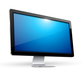 Fototapeta premium lcd tv monitor, vector illustration.
