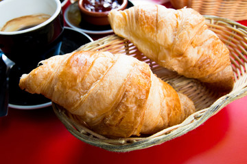 coffee and croissants