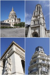 Paris, carte postale en 4 photos