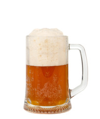 Glass of beer isolated