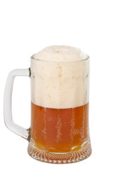 Glass of beer isolated