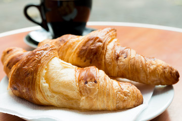coffee and croissants