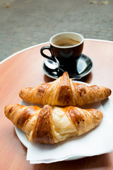 coffee and croissants