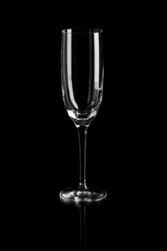 Empty champagne glass