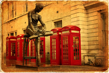 Fototapeta na wymiar Pomnik tancerz w Covent Garden, Londyn