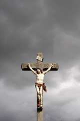 Jesus Christ crucifixion sculpture