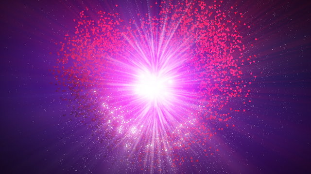 explosive heart shape with luma matte