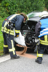 Fototapeta premium Bindemittel streuen