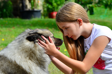 Hund Kind Freunschaft Mädchen