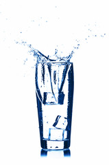 water splash in glass