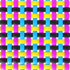 CMYK Concept 3d render illustration