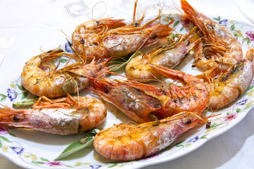 Grilled shrimps