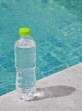 Water placed in the pool.