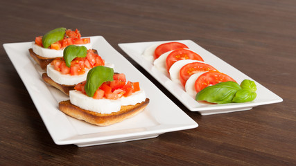 Fresh and tasty bruschetta