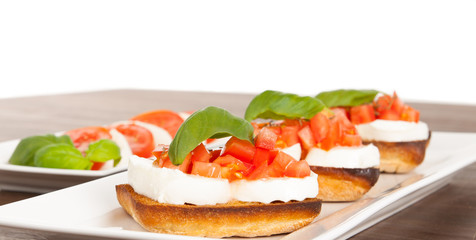 Fresh and tasty bruschetta