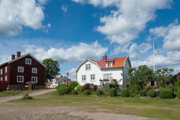 Fototapeta na wymiar Der kleine Küstenort Pataholm in Småland, Schweden