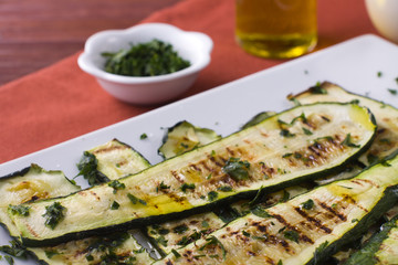 Grilled zucchini