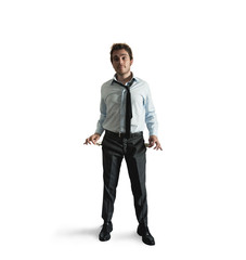 Businessman without money