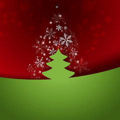 Christmas tree applique on bright background