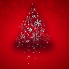 Abstract Chrismas tree illustraion