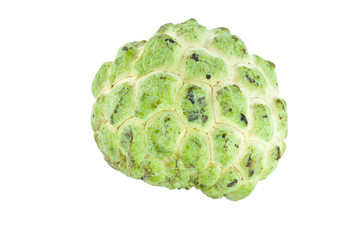 custard apple tropical fruit on a white background,Thailand
