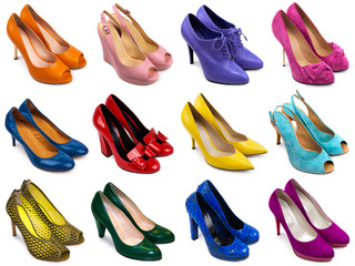 Multicolored female shoes-1