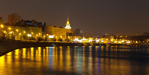 View of Moscow in summer  night