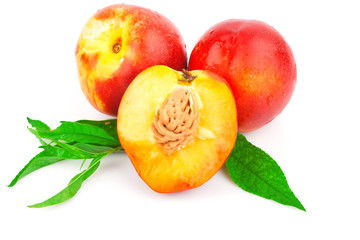 Three fresh peach