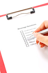Beverage question form