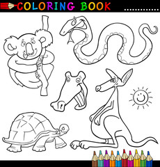 Fototapeta premium Animals for Coloring Book or Page