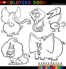 Animals for Coloring Book or Page