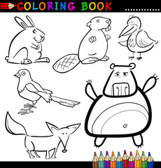 Animals for Coloring Book or Page