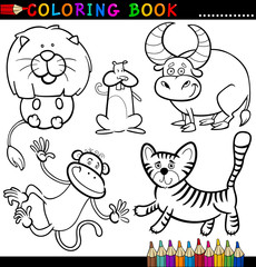 Animals for Coloring Book or Page