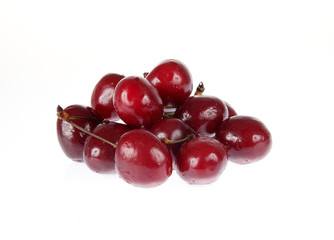 Sweet cherries isolated on white
