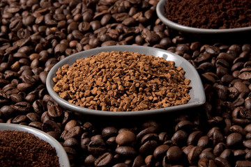 Fototapeta premium Three types of coffee