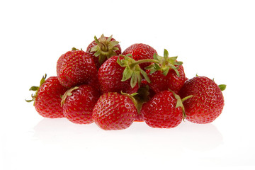Strawberries isolated on white