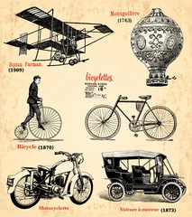 Papier Peint photo autocollant Poster vintage Fond transport  & voyage