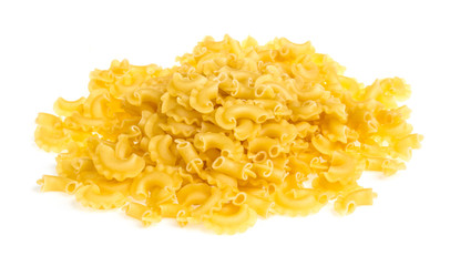 italian pasta (macaroni) isolated on white background