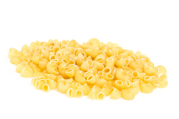 italian pasta (macaroni) isolated on white background