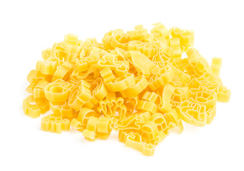 Raw yellow Italian pasta