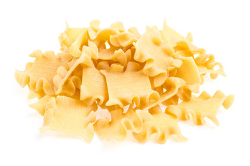 Raw yellow Italian pasta