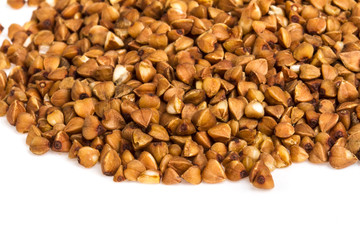 buckwheat on white background