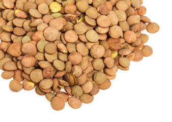 Lentils Isolated on White Background